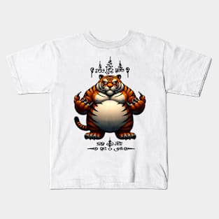 Thai Tattoo Parody "Sak Yant Tiger" Kids T-Shirt